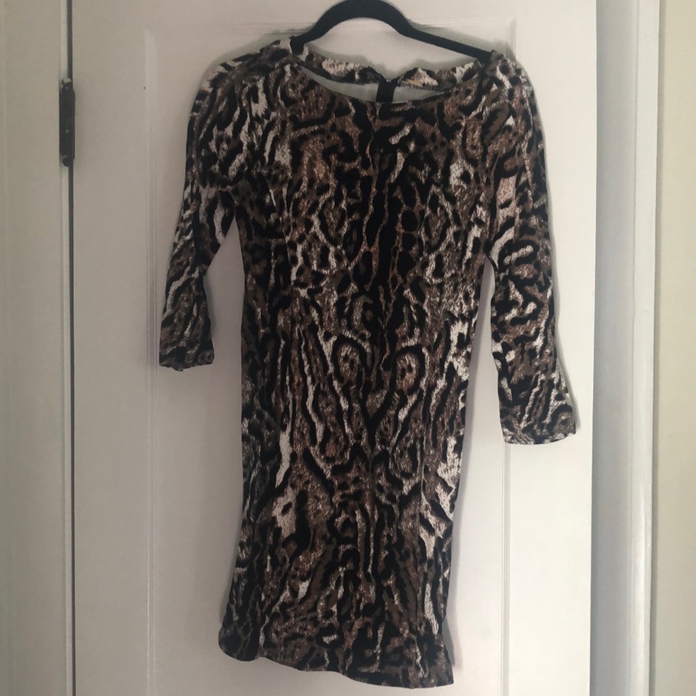 T Tahari Women’s Leopard Mini Dress in XS